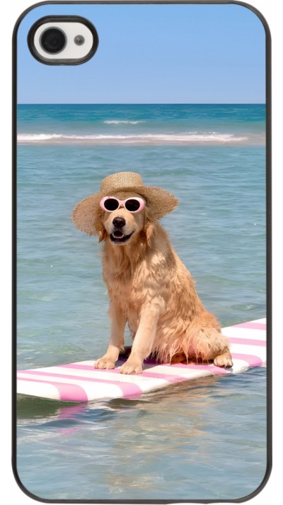 Coque iPhone 4/4s - Summer Dog on Paddle