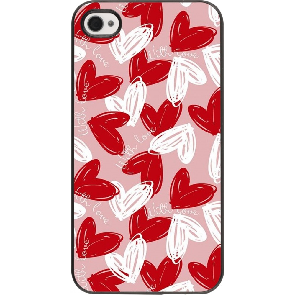 iPhone 4/4s Case Hülle - Valentine 2024 with love heart