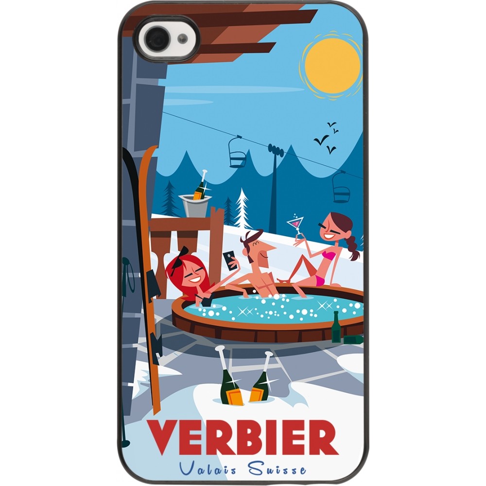 iPhone 4/4s Case Hülle - Verbier Mountain Jacuzzi