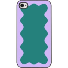 iPhone 4/4s Case Hülle - Wavy Rectangle Green Purple