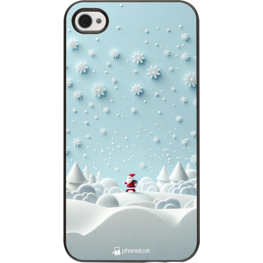 iPhone 4/4s Case Hülle - Weihnachten 2023 Kleiner Vater Schneeflocke