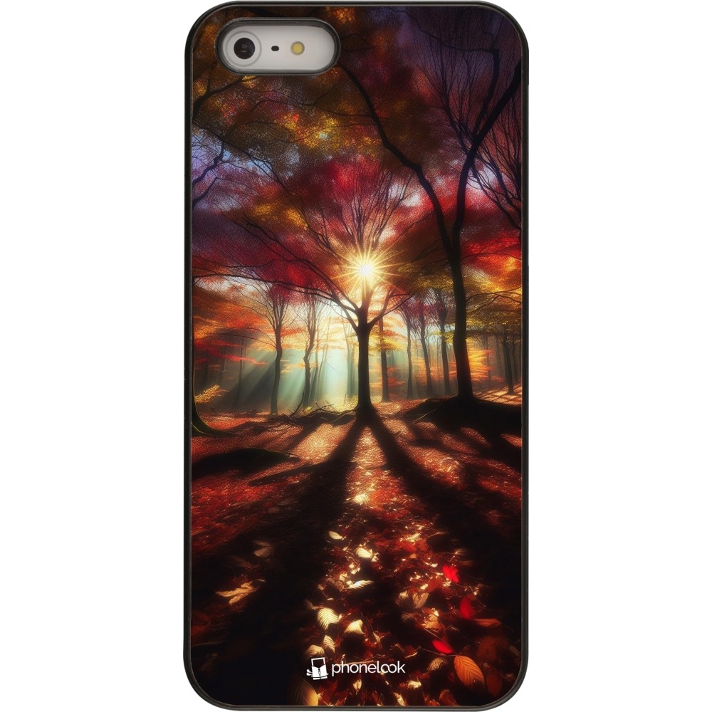 iPhone 5/5s / SE (2016) Case Hülle - Herbstlicher goldener Glanz