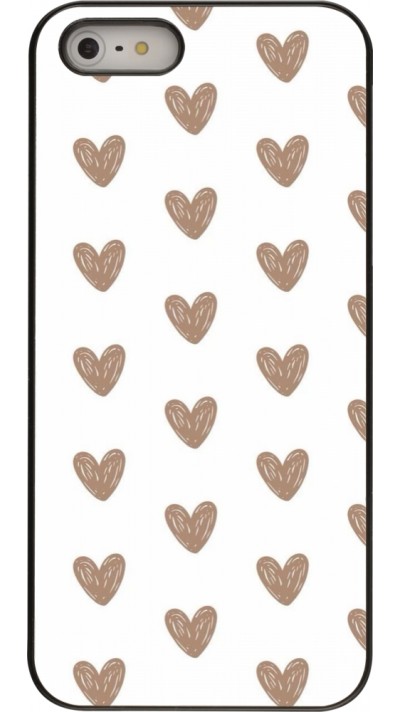 iPhone 5/5s / SE (2016) Case Hülle - Autumn 2024 brown hearts