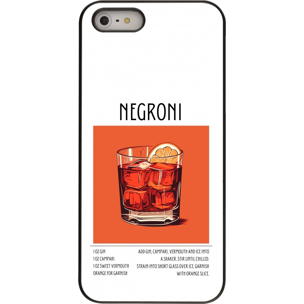 iPhone 5/5s / SE (2016) Case Hülle - Cocktail Rezept Negroni