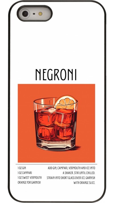 iPhone 5/5s / SE (2016) Case Hülle - Cocktail Rezept Negroni