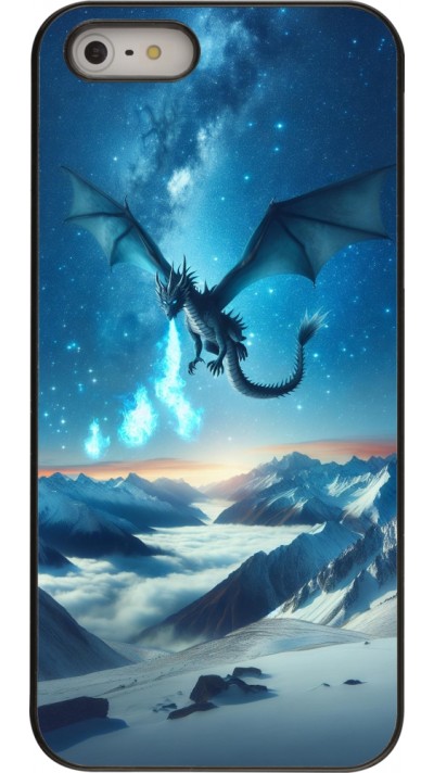 iPhone 5/5s / SE (2016) Case Hülle - Drache nächtliche Berg