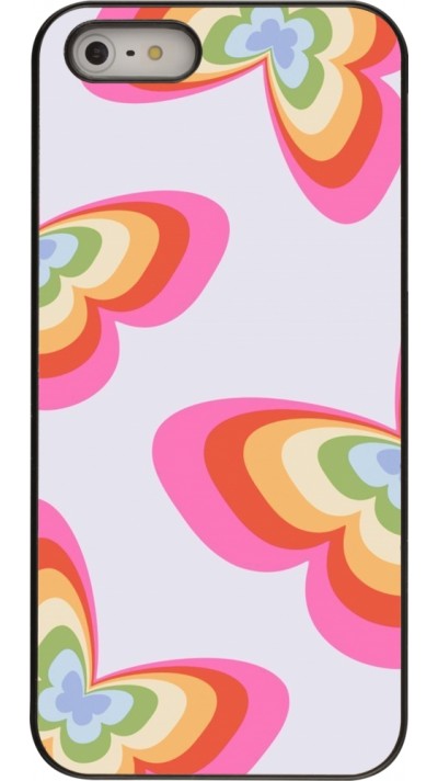 iPhone 5/5s / SE (2016) Case Hülle - Easter 2024 rainbow butterflies