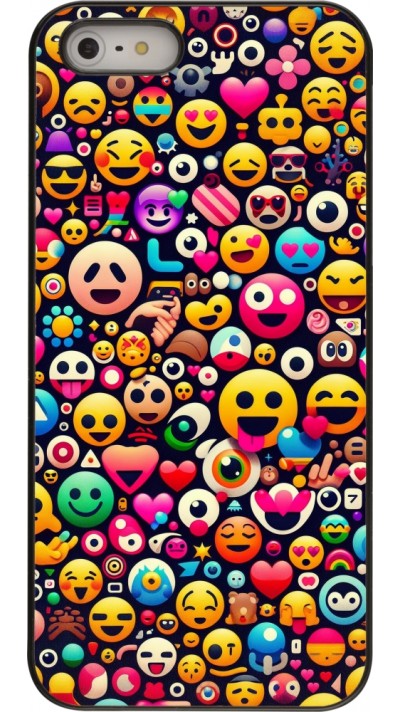 iPhone 5/5s / SE (2016) Case Hülle - Emoji Mix Farbe