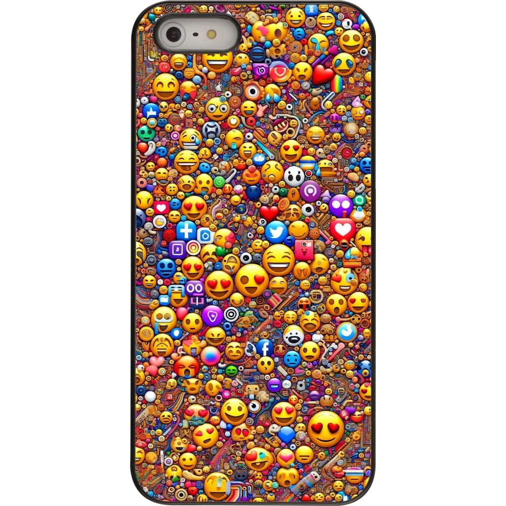 iPhone 5/5s / SE (2016) Case Hülle - Emoji gemischt