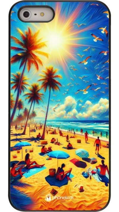 iPhone 5/5s / SE (2016) Case Hülle - Sommer Paradies Farbe