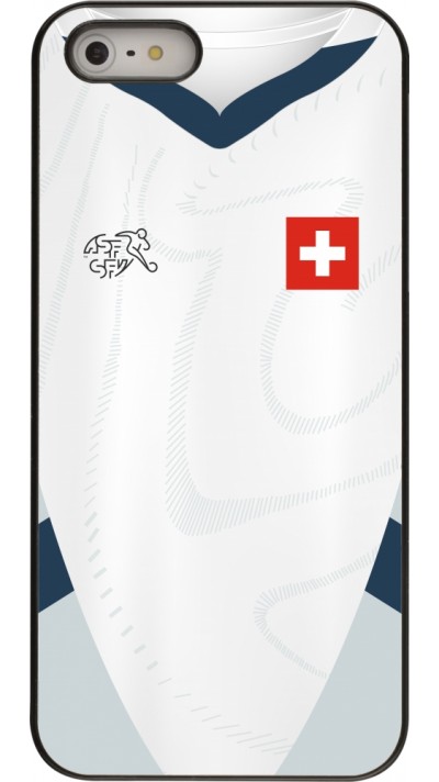Coque iPhone 5/5s / SE (2016) - Maillot de football Suisse Extérieur personnalisable