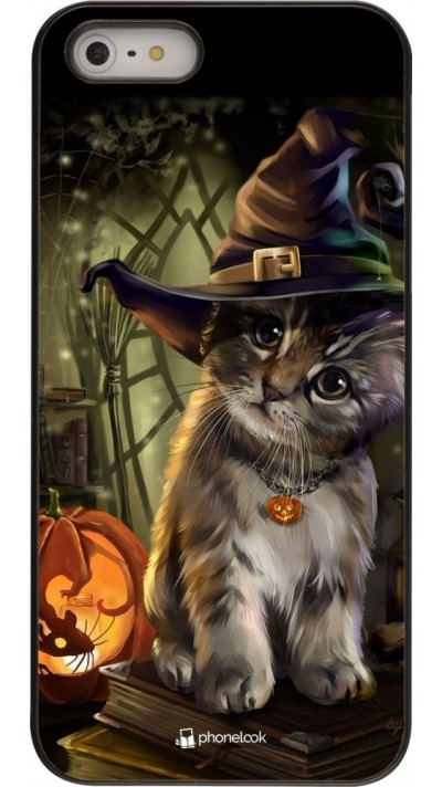 Hülle iPhone 5/5s / SE (2016) - Halloween 21 Witch cat