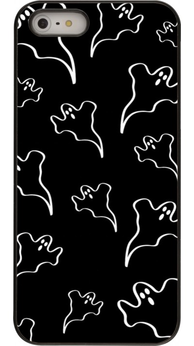 iPhone 5/5s / SE (2016) Case Hülle - Halloween 2024 black and white ghosts