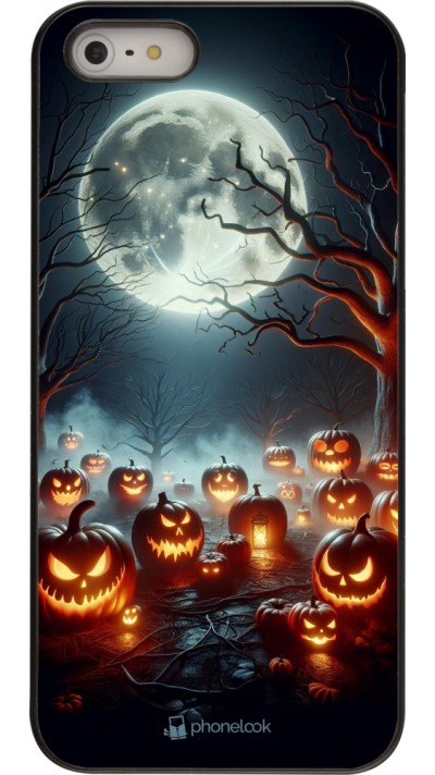 iPhone 5/5s / SE (2016) Case Hülle - Halloween 2024 Viele Kuerbisse