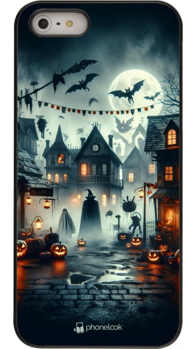 iPhone 5/5s / SE (2016) Case Hülle - Halloween Spukstadt