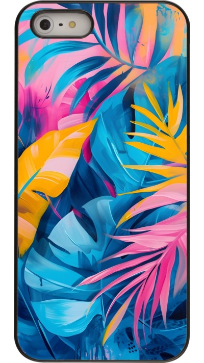 iPhone 5/5s / SE (2016) Case Hülle - Palms Blue