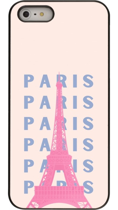 iPhone 5/5s / SE (2016) Case Hülle - Paris Pink Print