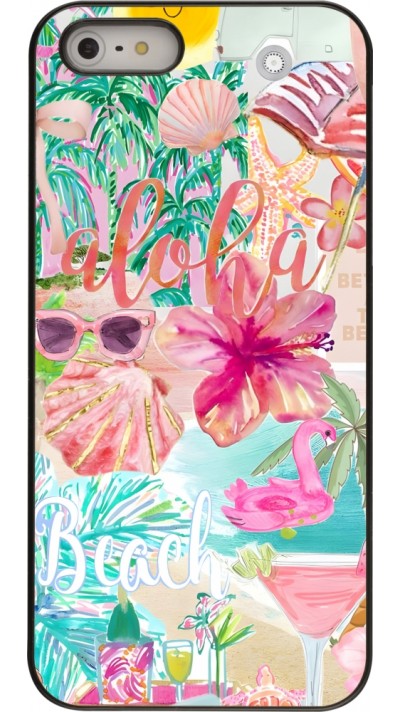 iPhone 5/5s / SE (2016) Case Hülle - Preppy Collage Aloha