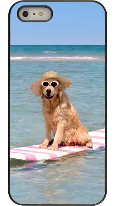 iPhone 5/5s / SE (2016) Case Hülle - Summer Dog on Paddle