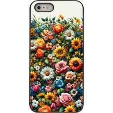 iPhone 5/5s / SE (2016) Case Hülle - Sommer Blumenmuster