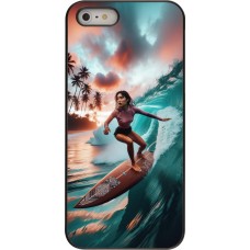 iPhone 5/5s / SE (2016) Case Hülle - Surferin aus Bali