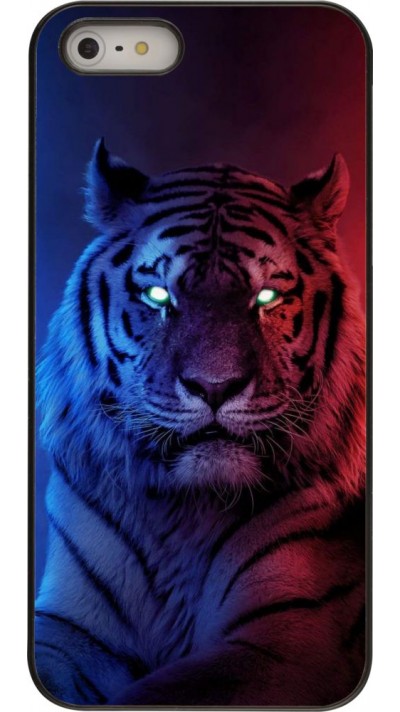 Hülle iPhone 5/5s / SE (2016) - Tiger Blue Red