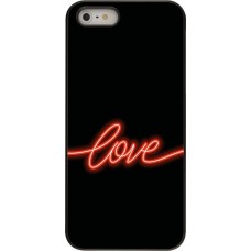 iPhone 5/5s / SE (2016) Case Hülle - Valentine 2023 neon love