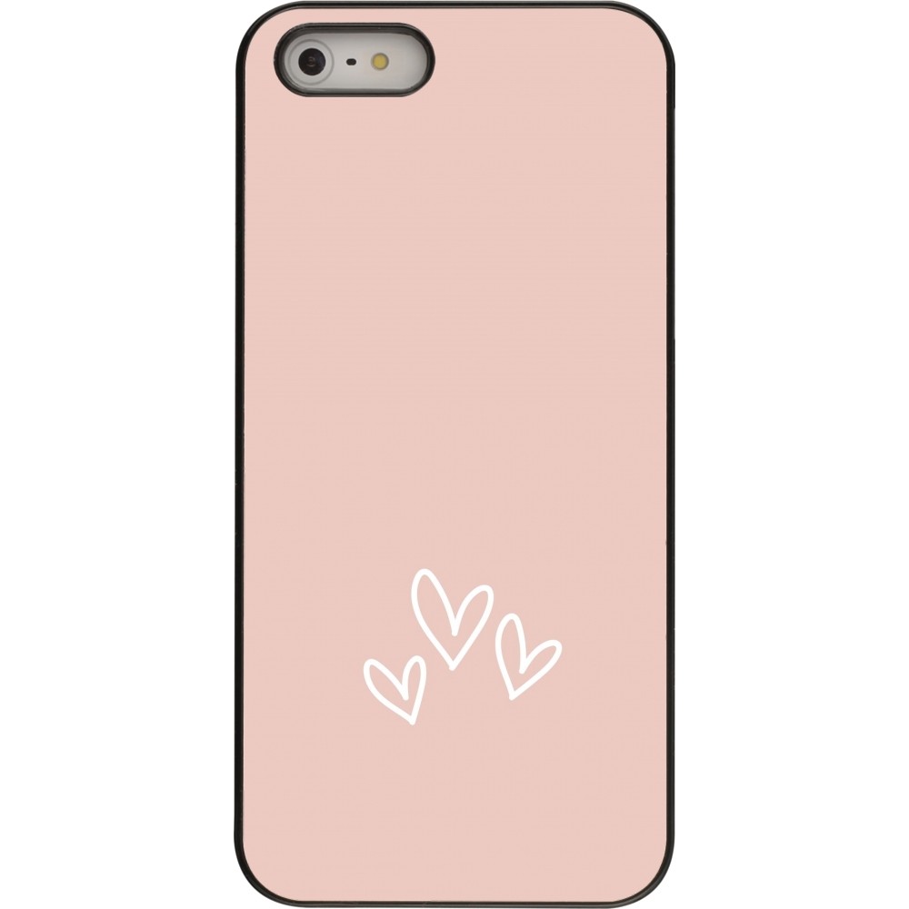 iPhone 5/5s / SE (2016) Case Hülle - Valentine 2023 three minimalist hearts