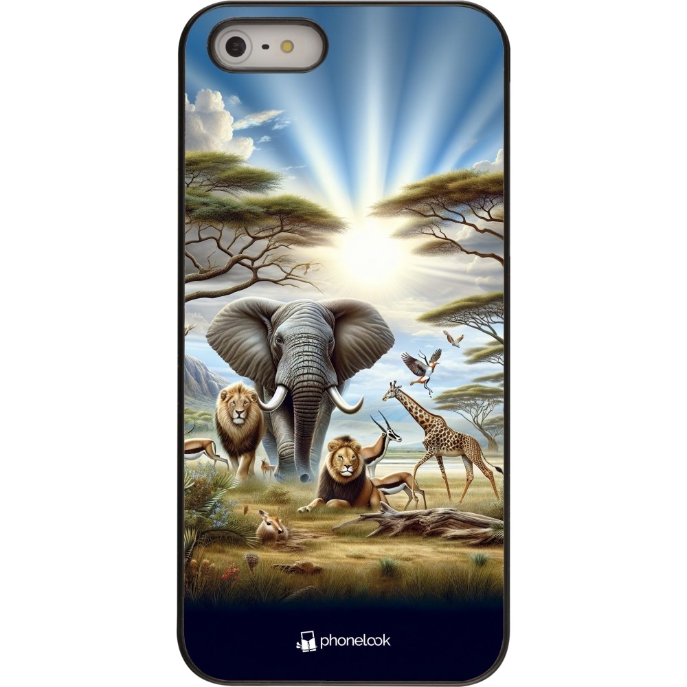 iPhone 5/5s / SE (2016) Case Hülle - Afrikanisches Wildleben