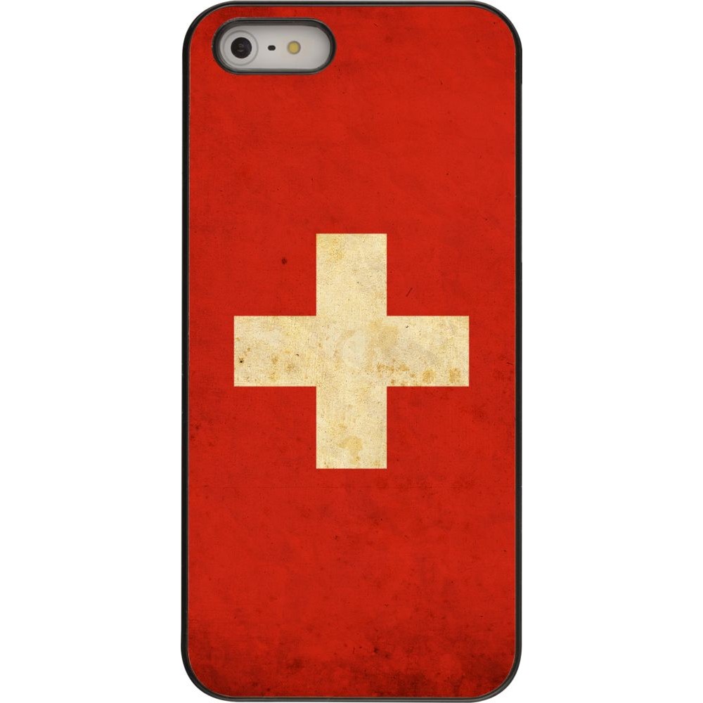 Hülle iPhone 5/5s / SE (2016) - Vintage Flag SWISS