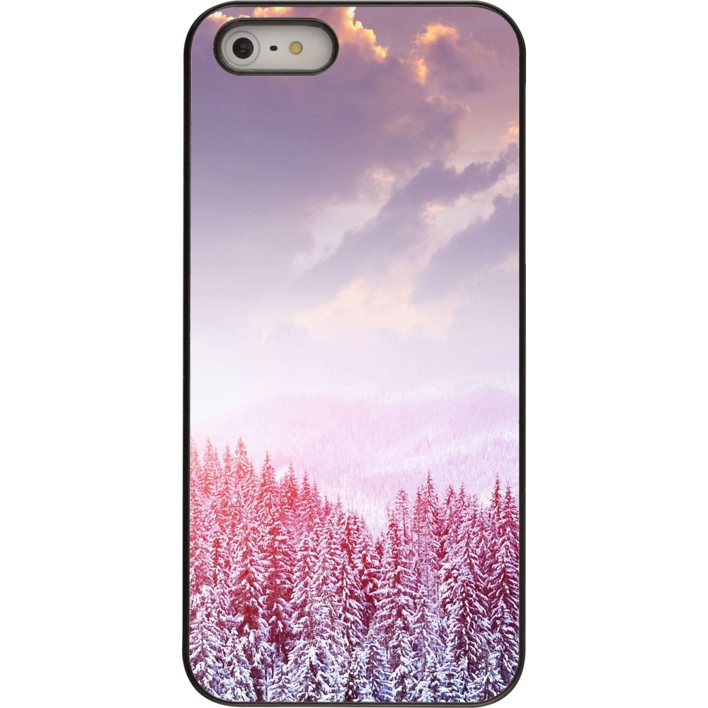 iPhone 5/5s / SE (2016) Case Hülle - Winter 22 Pink Forest