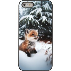 iPhone 5/5s / SE (2016) Case Hülle - Weihnachten 2023 Fuechslein Tanne