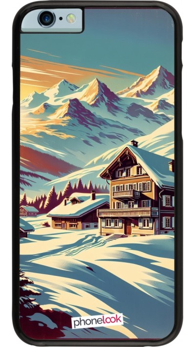 iPhone 6/6s Case Hülle - Chalet Berg verschneit