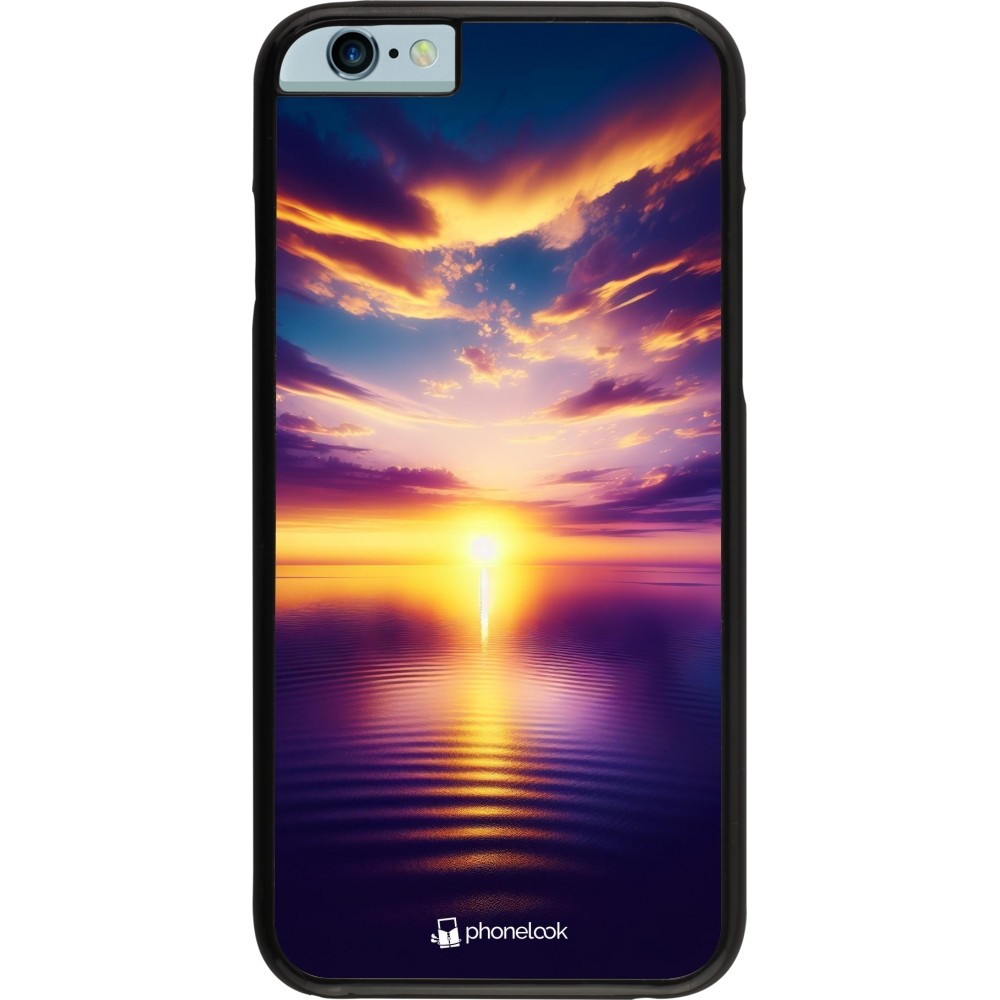 iPhone 6/6s Case Hülle - Sonnenuntergang gelb violett