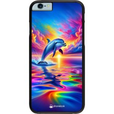 iPhone 6/6s Case Hülle - Glücklicher Regenbogen-Delfin