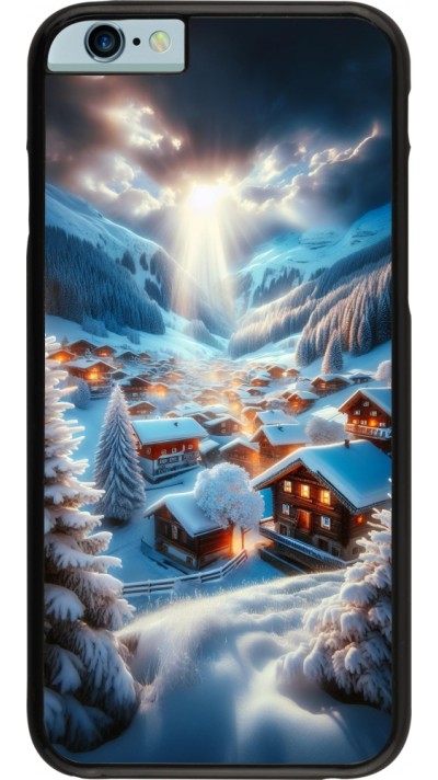 iPhone 6/6s Case Hülle - Berg Schnee Licht