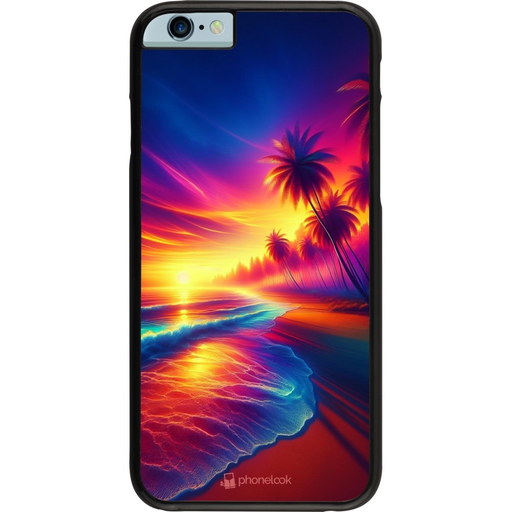 iPhone 6/6s Case Hülle - Strand Sonnenuntergang auffällig