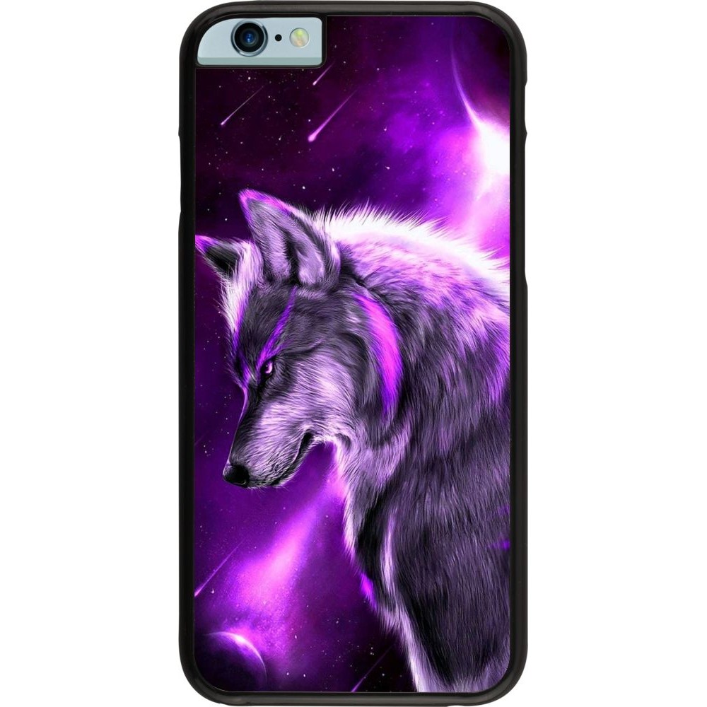 Hülle iPhone 6/6s - Purple Sky Wolf