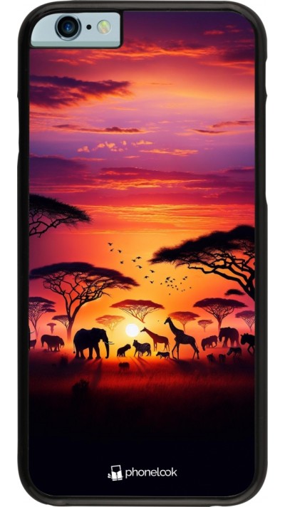 iPhone 6/6s Case Hülle - Safari Sonnenuntergang Wildtiere