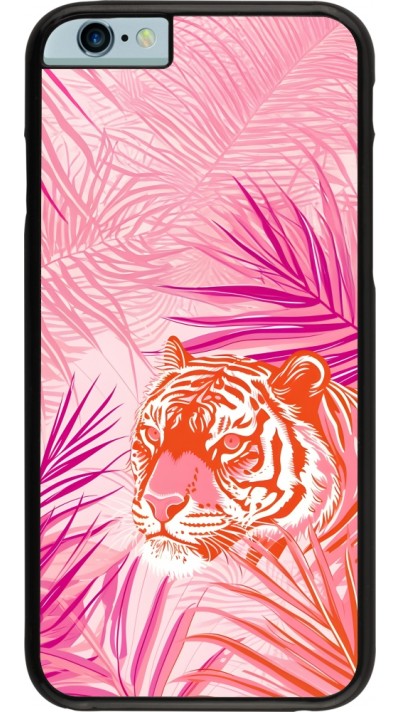 Coque iPhone 6/6s - Tigre palmiers roses