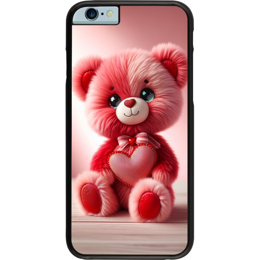 iPhone 6/6s Case Hülle - Valentin 2024 Rosaroter Teddybär