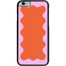 iPhone 6/6s Case Hülle - Wavy Rectangle Orange Pink