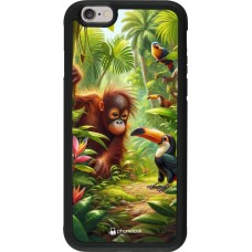 iPhone 6/6s Case Hülle - Silikon schwarz Tropischer Dschungel Tayrona