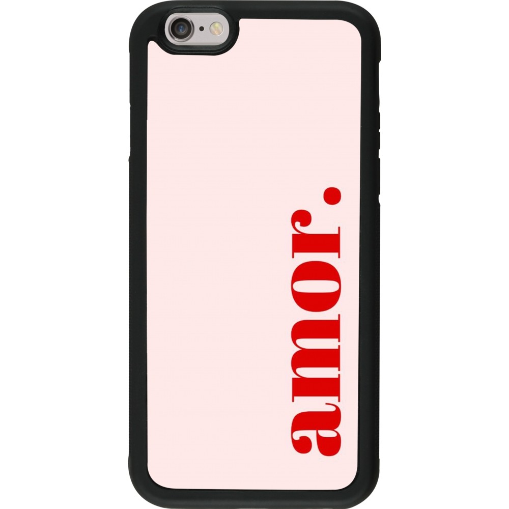 iPhone 6/6s Case Hülle - Silikon schwarz Valentine 2024 amor