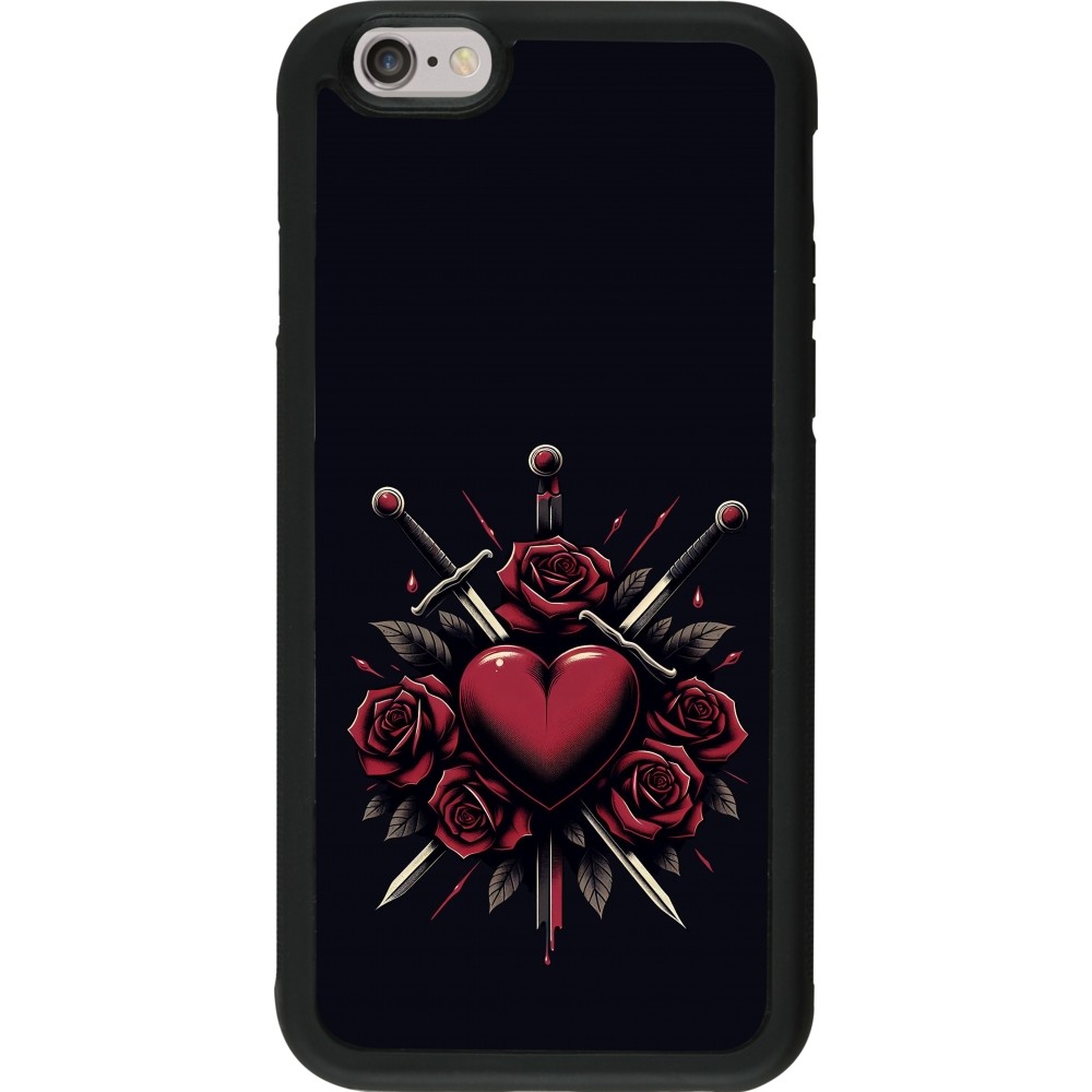 iPhone 6/6s Case Hülle - Silikon schwarz Valentine 2024 gothic love