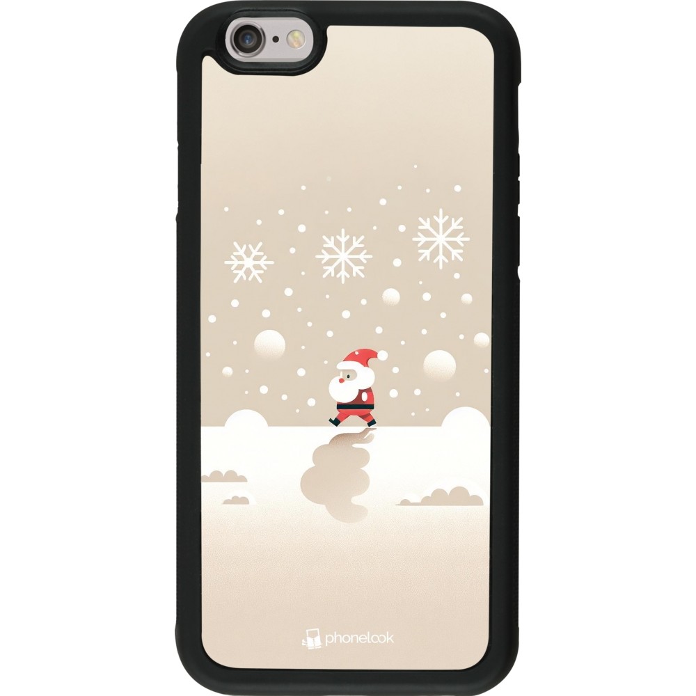 iPhone 6/6s Case Hülle - Silikon schwarz Weihnachten 2023 Minimalistischer Weihnachtsmann