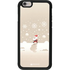 iPhone 6/6s Case Hülle - Silikon schwarz Weihnachten 2023 Minimalistischer Weihnachtsmann