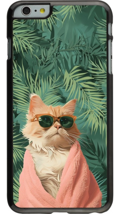 iPhone 6 Plus / 6s Plus Case Hülle - Cat Summer Palms