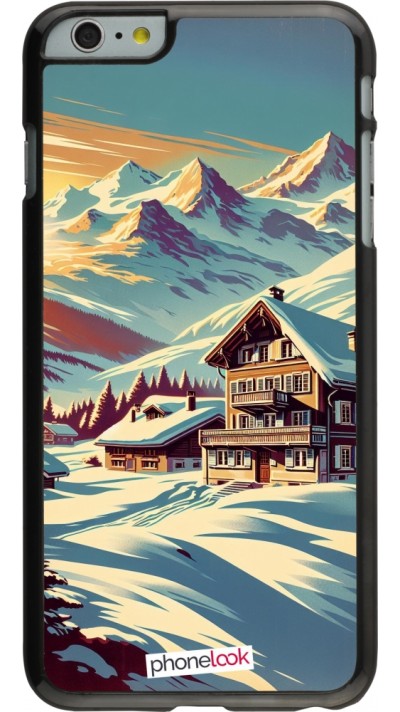 iPhone 6 Plus / 6s Plus Case Hülle - Chalet Berg verschneit