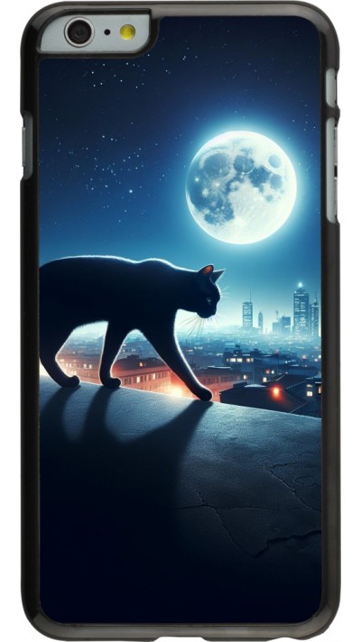 iPhone 6 Plus / 6s Plus Case Hülle - Schwarze Katze unter dem Vollmond